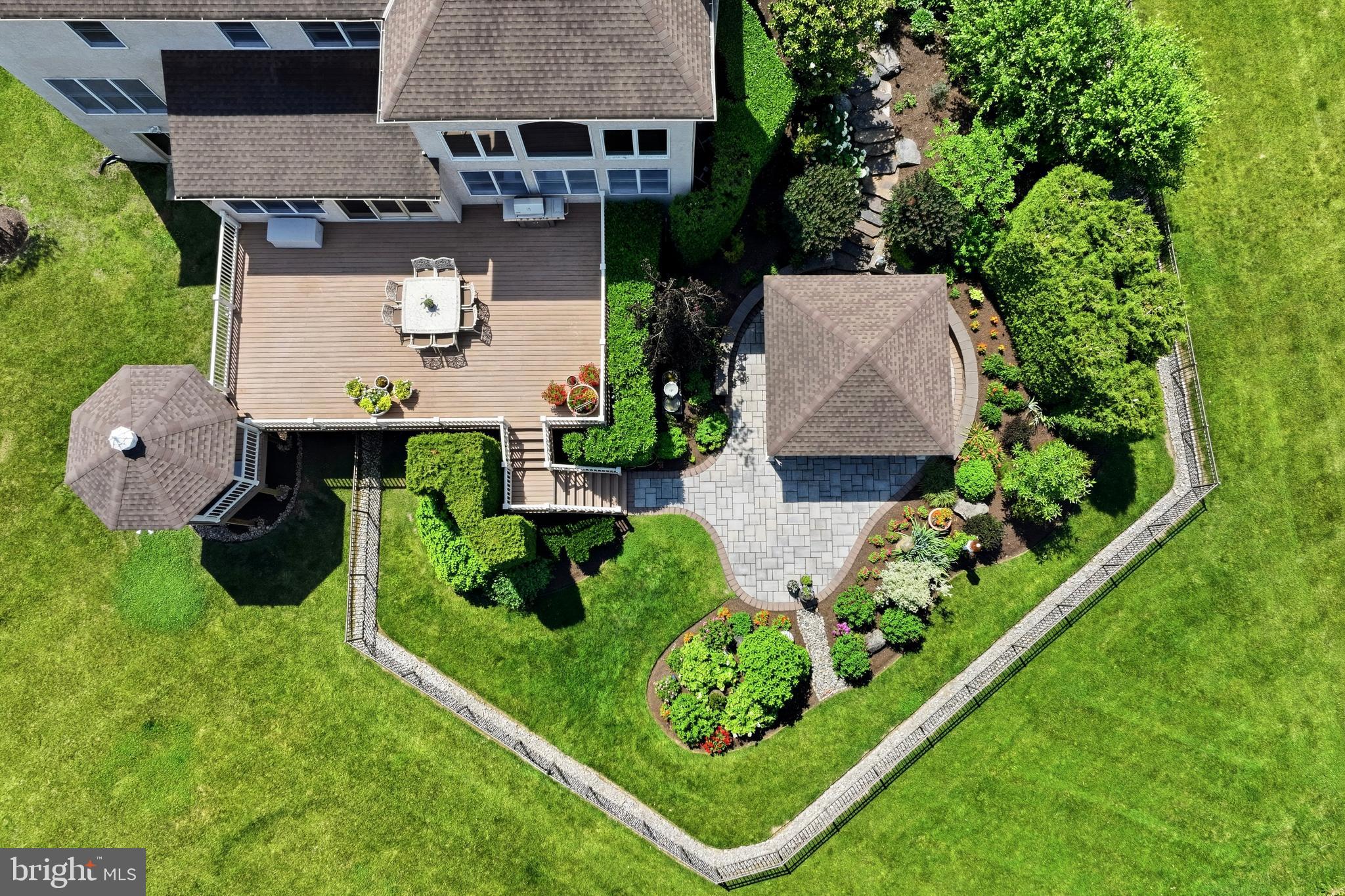 2303 Redtail Road Norristown, PA 19403 - Photo 51 of 53 an aerial view of a house with garden and a sitting area
