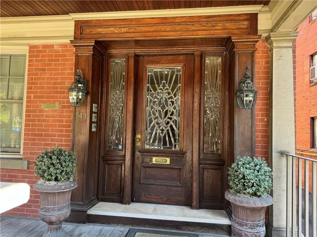 a front view of a house