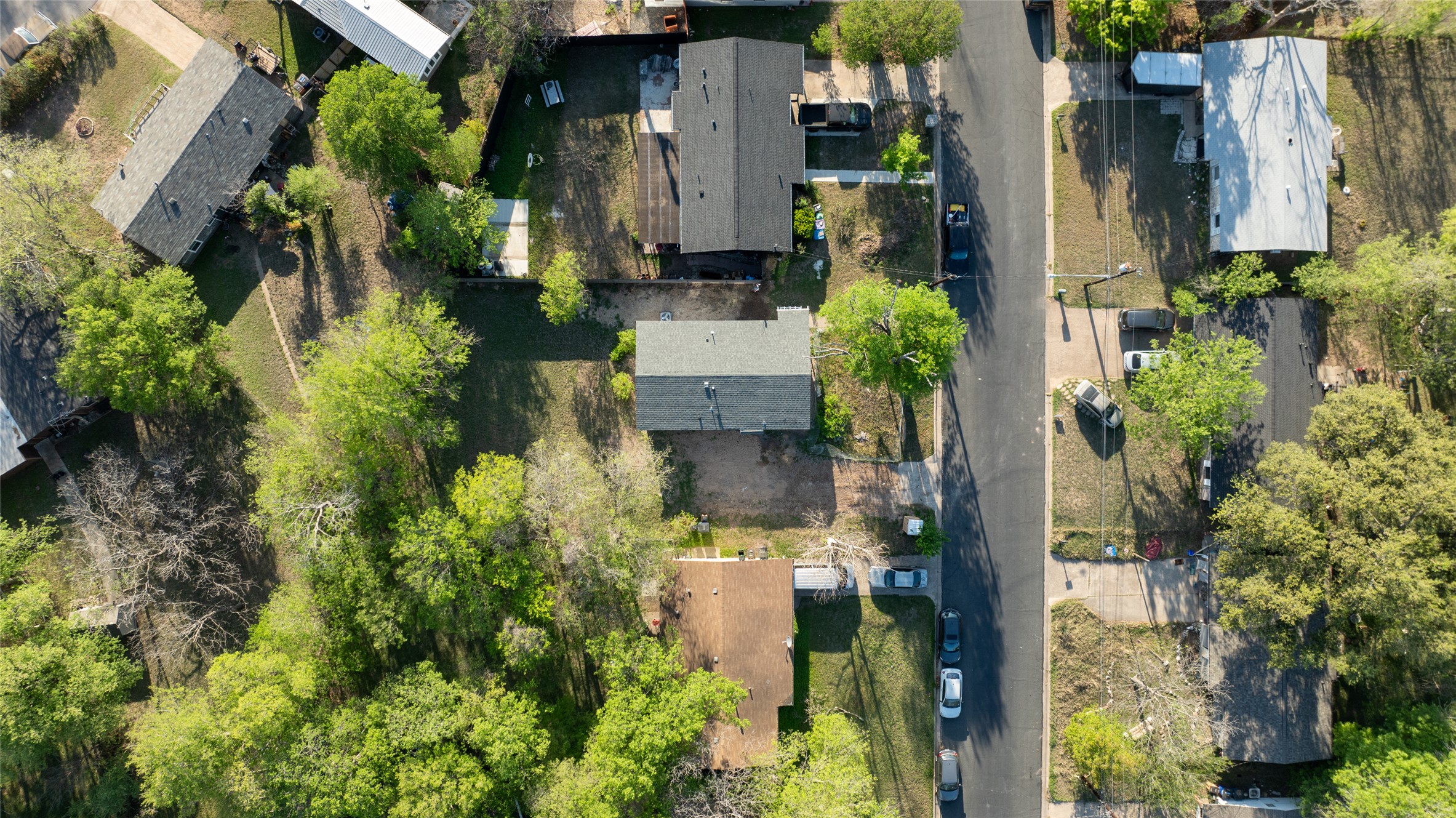 4902 Blueberry Trail, Unit 2 & 3 Austin, TX 78723 - Photo 9 of 38 an aerial view of a house with a yard and garden