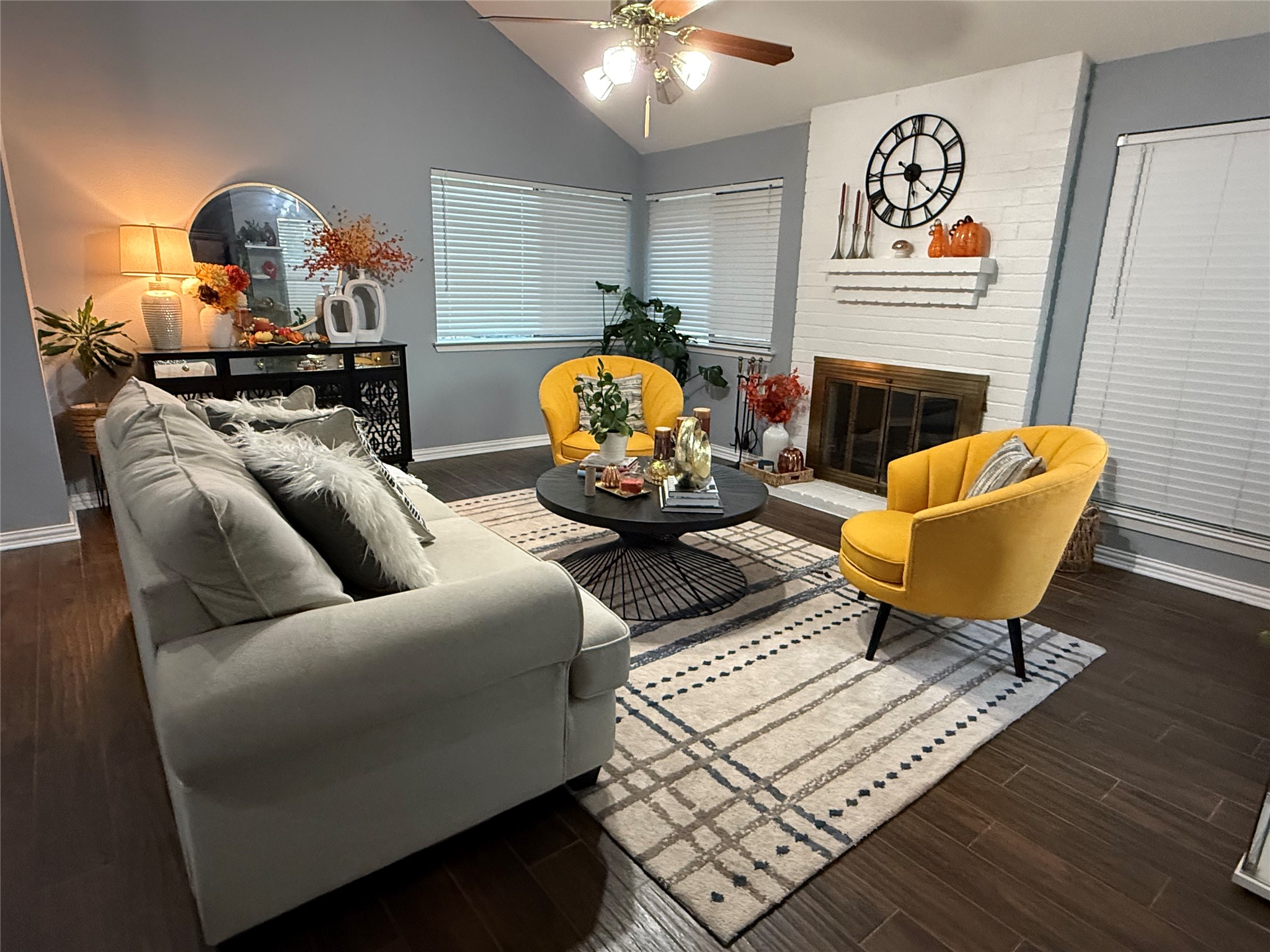 4211 Bridledon Lane Houston, TX 77014 - Photo 4 of 17 a living room with furniture and a fireplace