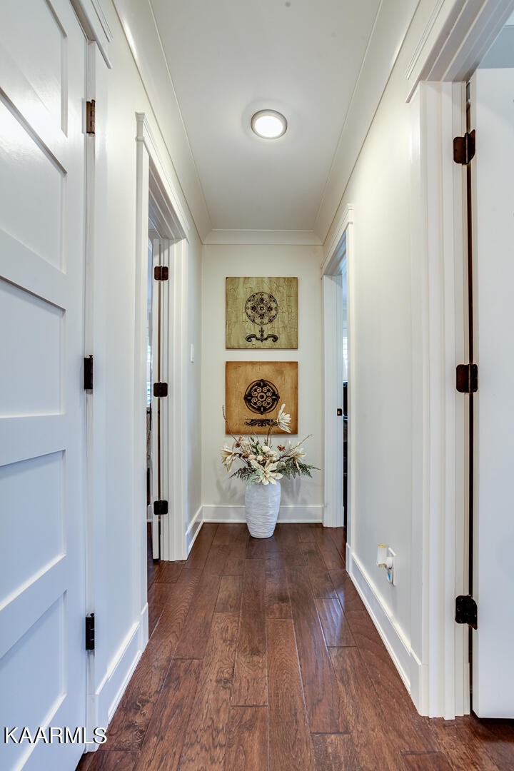 433 Smith Road Knoxville, TN 37934 - Photo 32 of 42 a view of a hallway with wooden floor and staircase
