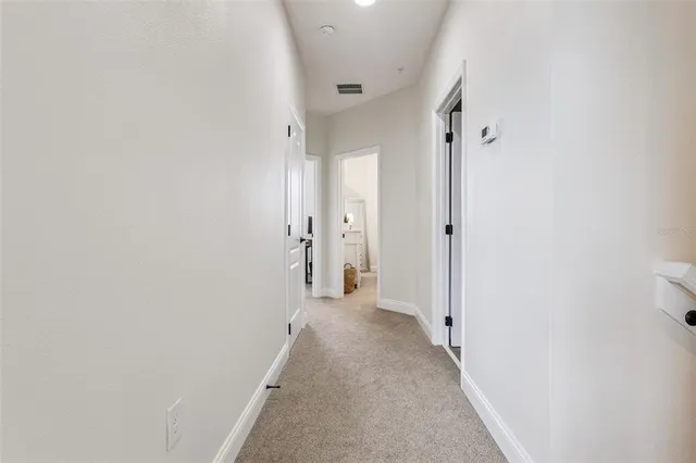 a workspace with a couch and a table