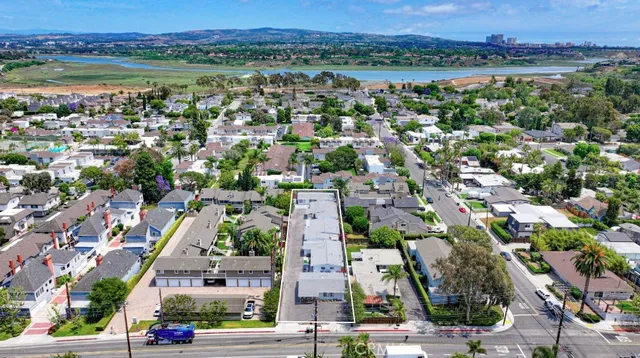 an aerial view of multiple house