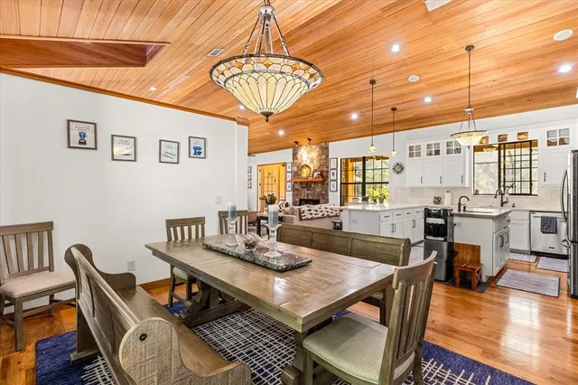 a view of kitchen with cabinets