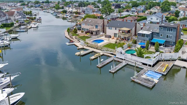 an aerial view of a city
