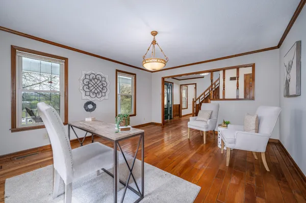a kitchen with granite countertop lots of counter top space