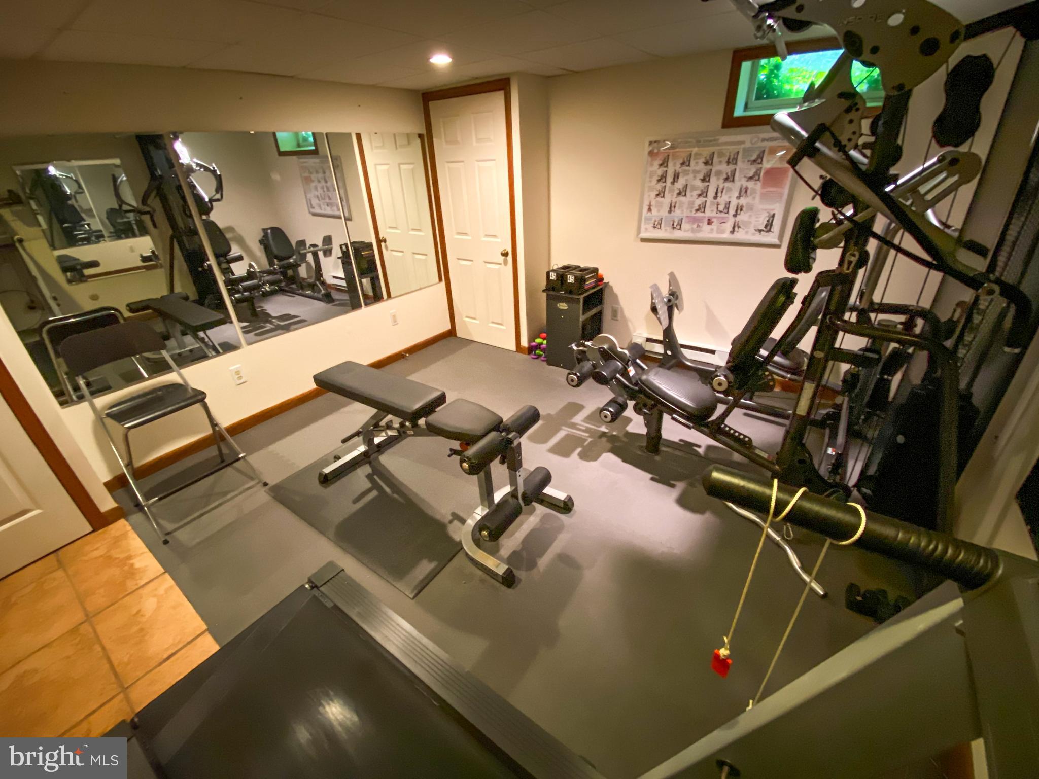 2160 Turk Road Doylestown, PA 18901 - Photo 28 of 31 Partially finished basement with home gym