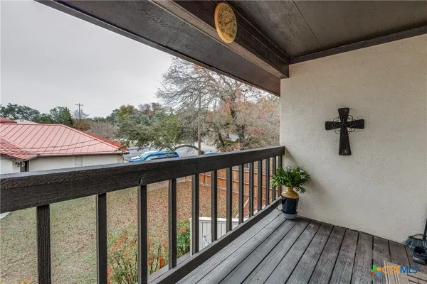 a view of a balcony