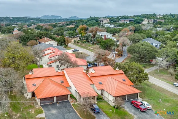 an aerial view of a houses