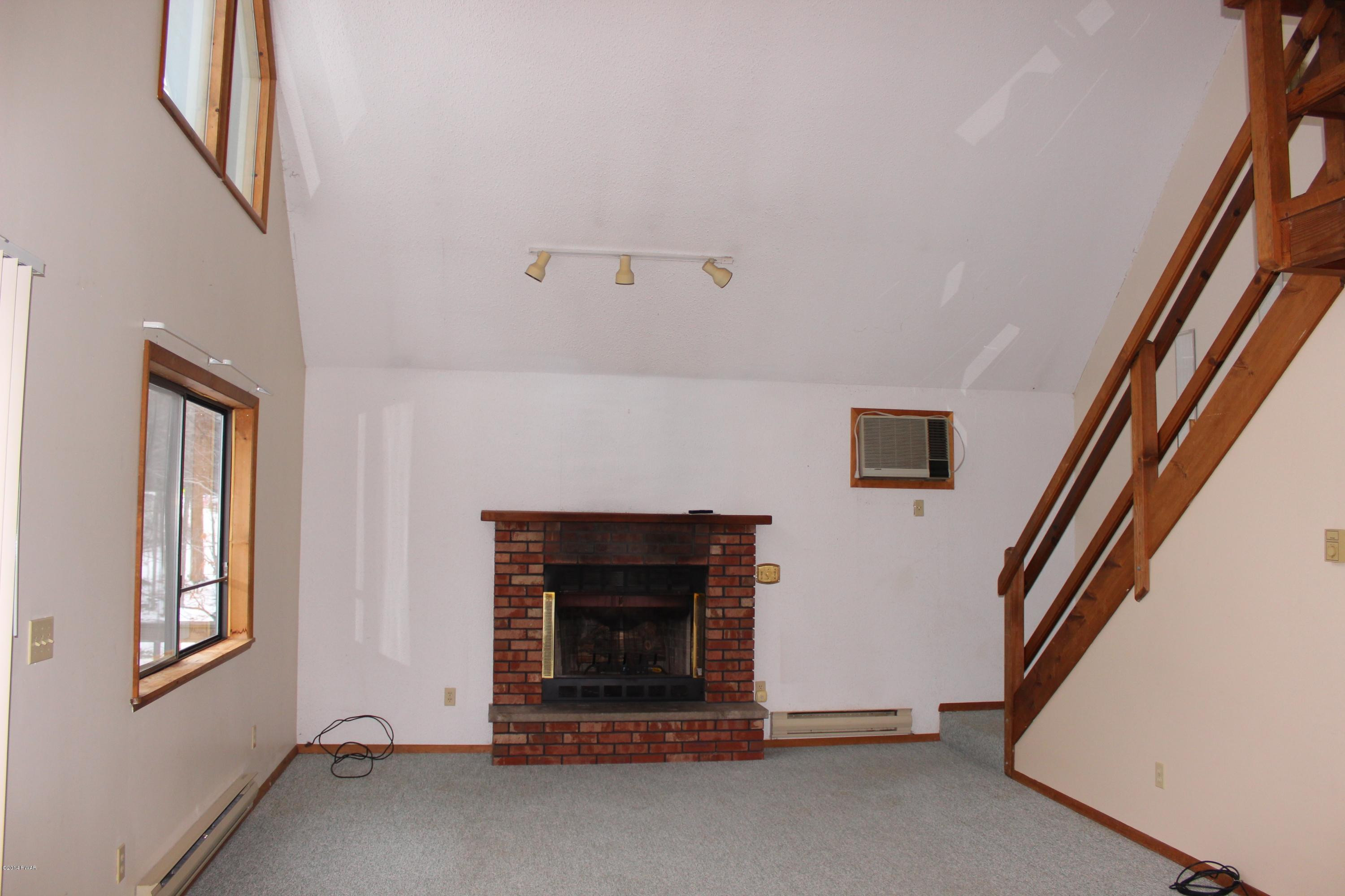 living room with fireplace