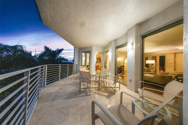 a dining room with furniture
