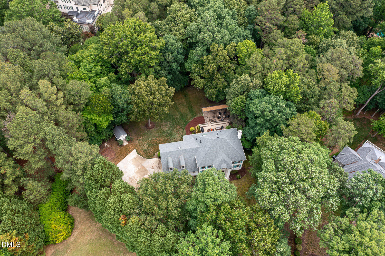 8509 Towneley Place Raleigh, NC 27615 - Photo 31 of 36 an aerial view of a house with a yard