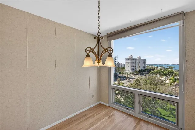 a view of a city from a balcony