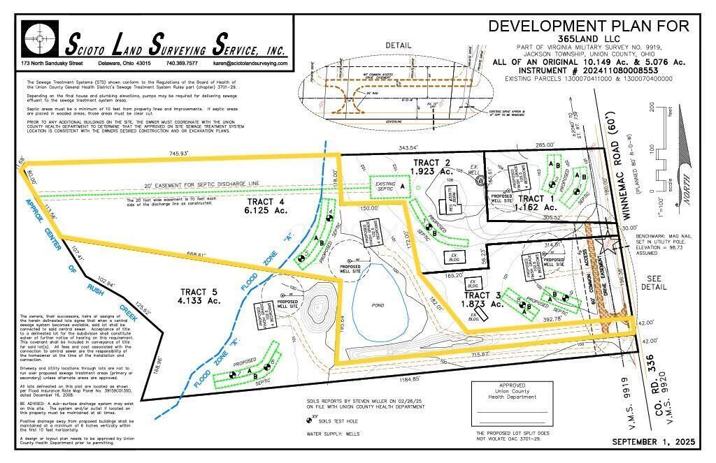 0 Winnemac Road, Unit TRACT 4 Richwood, OH 43344 - Photo 2 of 5 DEV PLAN WINNEMAC WITH DISCHARGE LINE EA