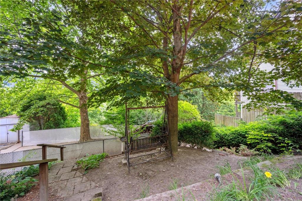 705 Chestnut Street Emlenton, PA 16373 - Photo 42 of 48 a view of a backyard with sitting area