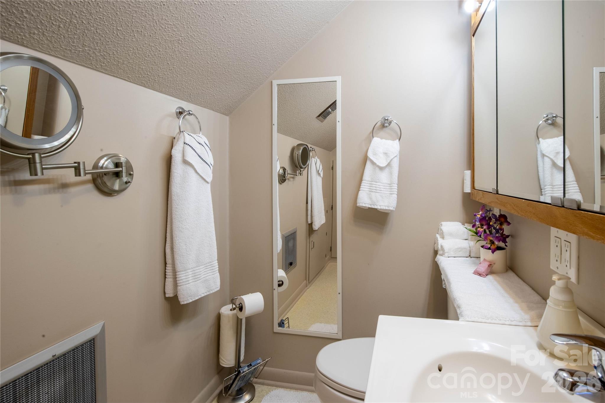 93 Franklin Crest Road Spruce Pine, NC 28777 - Photo 41 of 47 a bathroom with a toilet sink and mirror