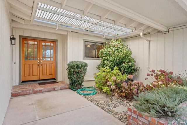 a view of a entryway door of the house