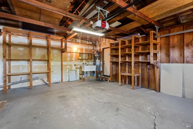 a view of an empty room with a balcony