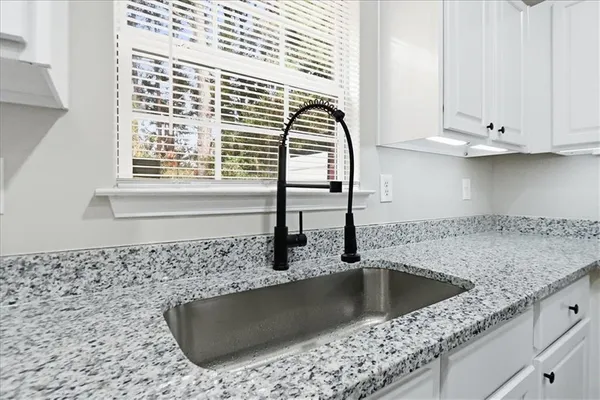 a bathroom with a window