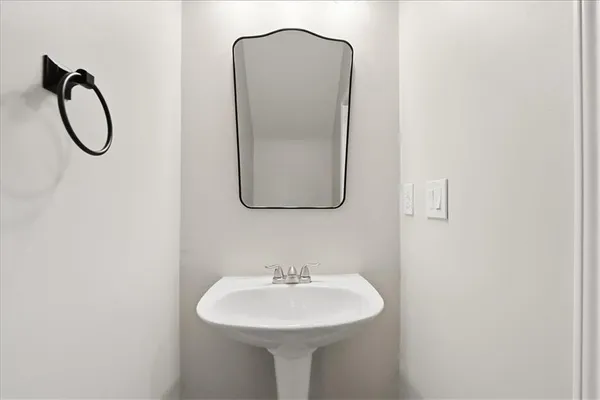 a living room with a fireplace