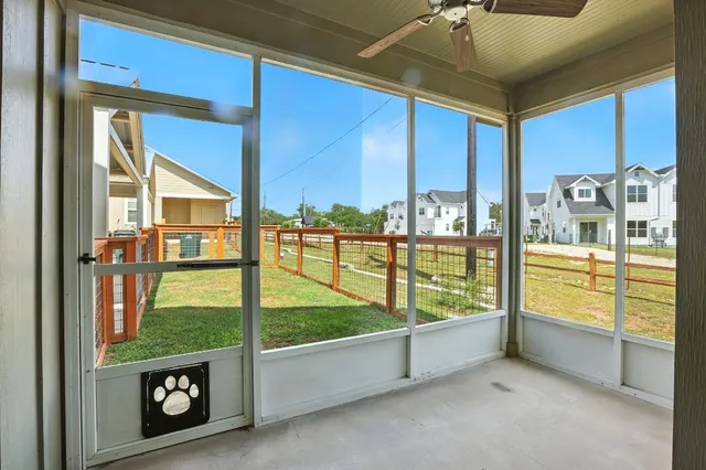 a view of an empty room and window