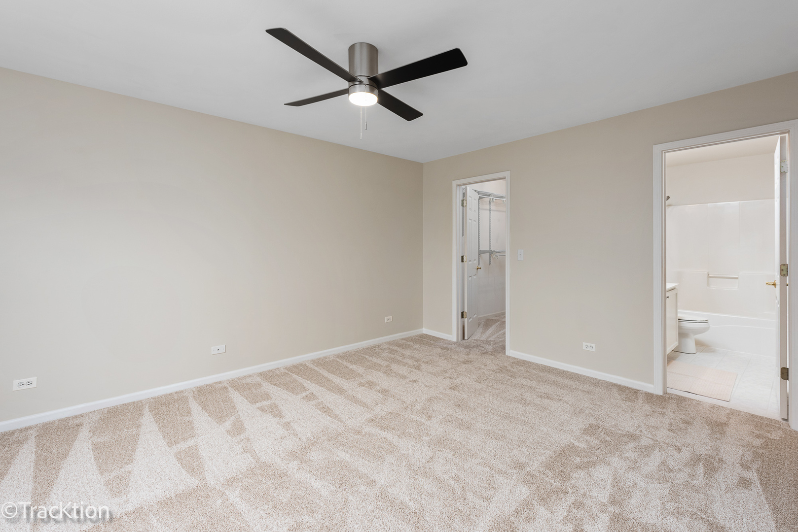 220 Brompton Lane, Unit A Sugar Grove, IL 60554 - Photo 11 of 19 an empty room with closet and a ceiling fan