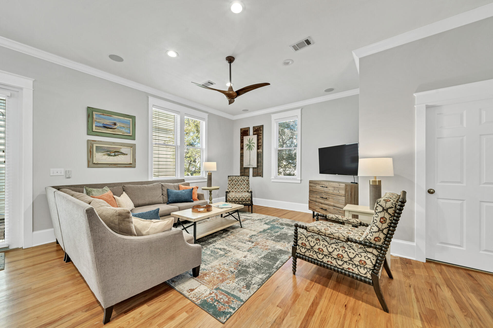 107 Chelsea Loop Road Santa Rosa Beach, FL 32459 - Photo 14 of 66 a living room with furniture and a flat screen tv