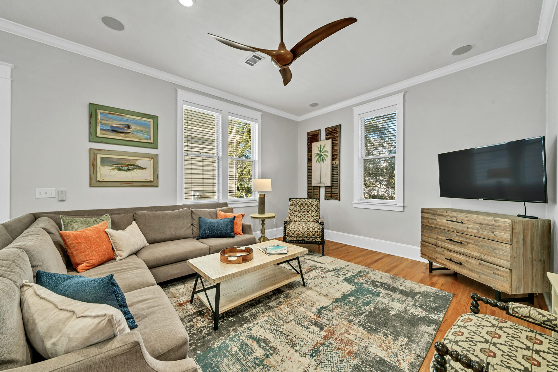 107 Chelsea Loop Road Santa Rosa Beach, FL 32459 - Photo 17 of 66 a living room with furniture and a flat screen tv