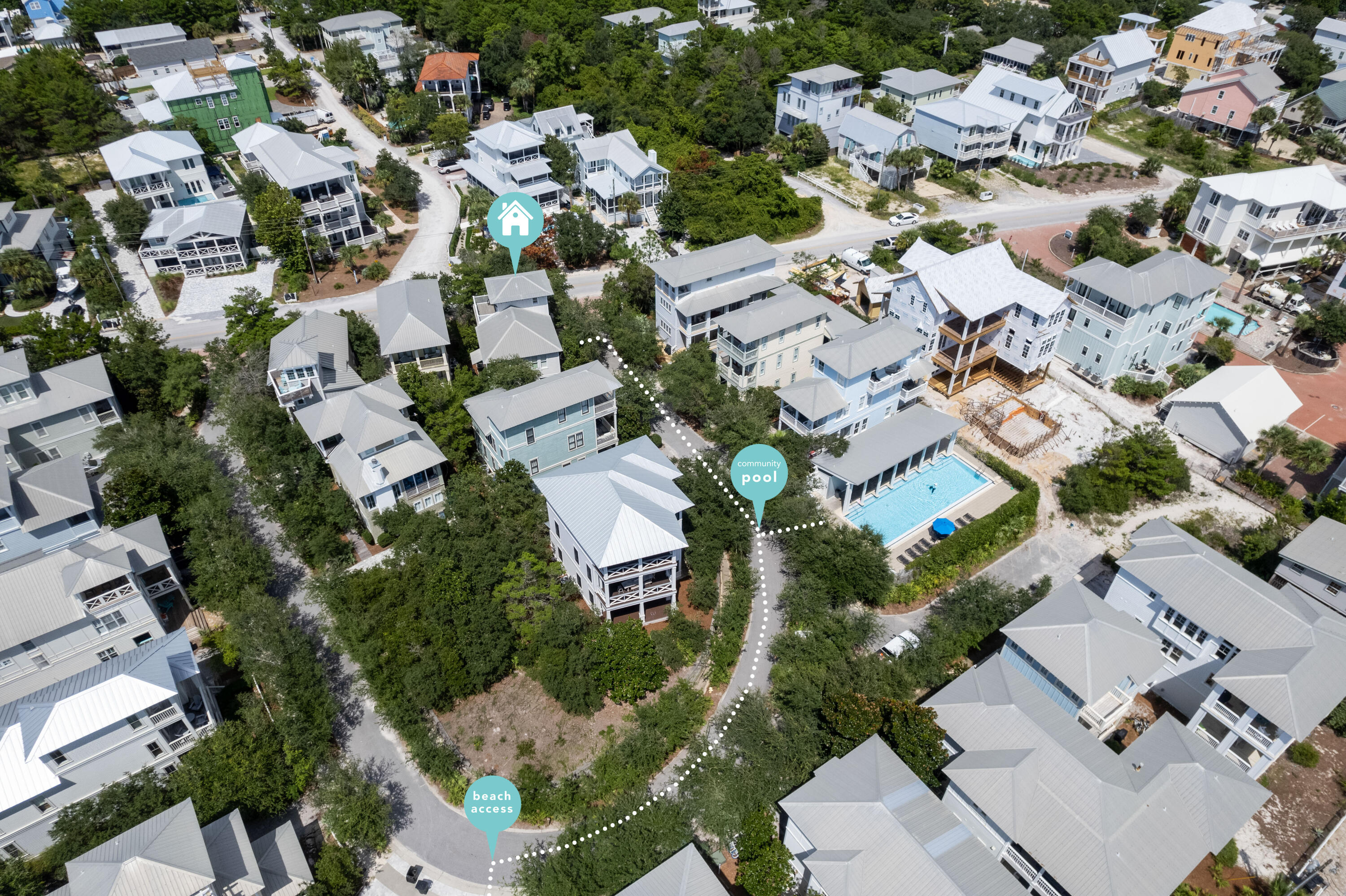 107 Chelsea Loop Road Santa Rosa Beach, FL 32459 - Photo 53 of 66 an aerial view of residential houses with outdoor space
