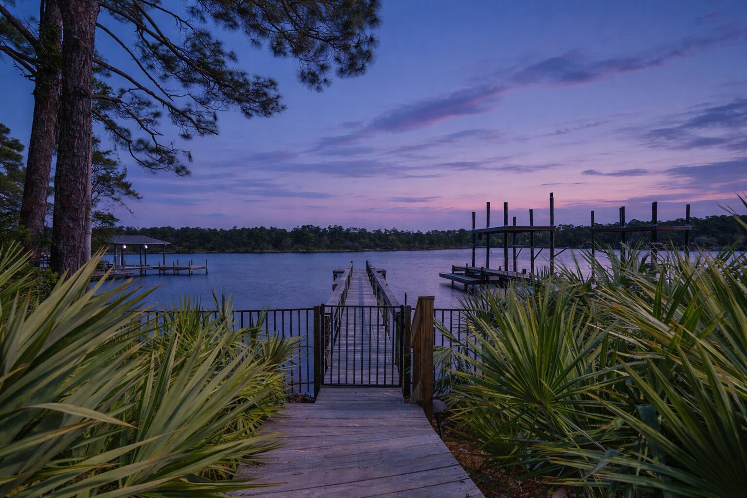 13 Inlet Cove Inlet Beach, FL 32461 - Photo 72 of 72 Twilight at Lake Powell dock