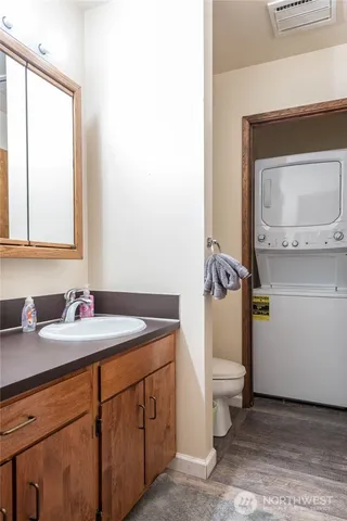 a bathroom with a sink and a toilet