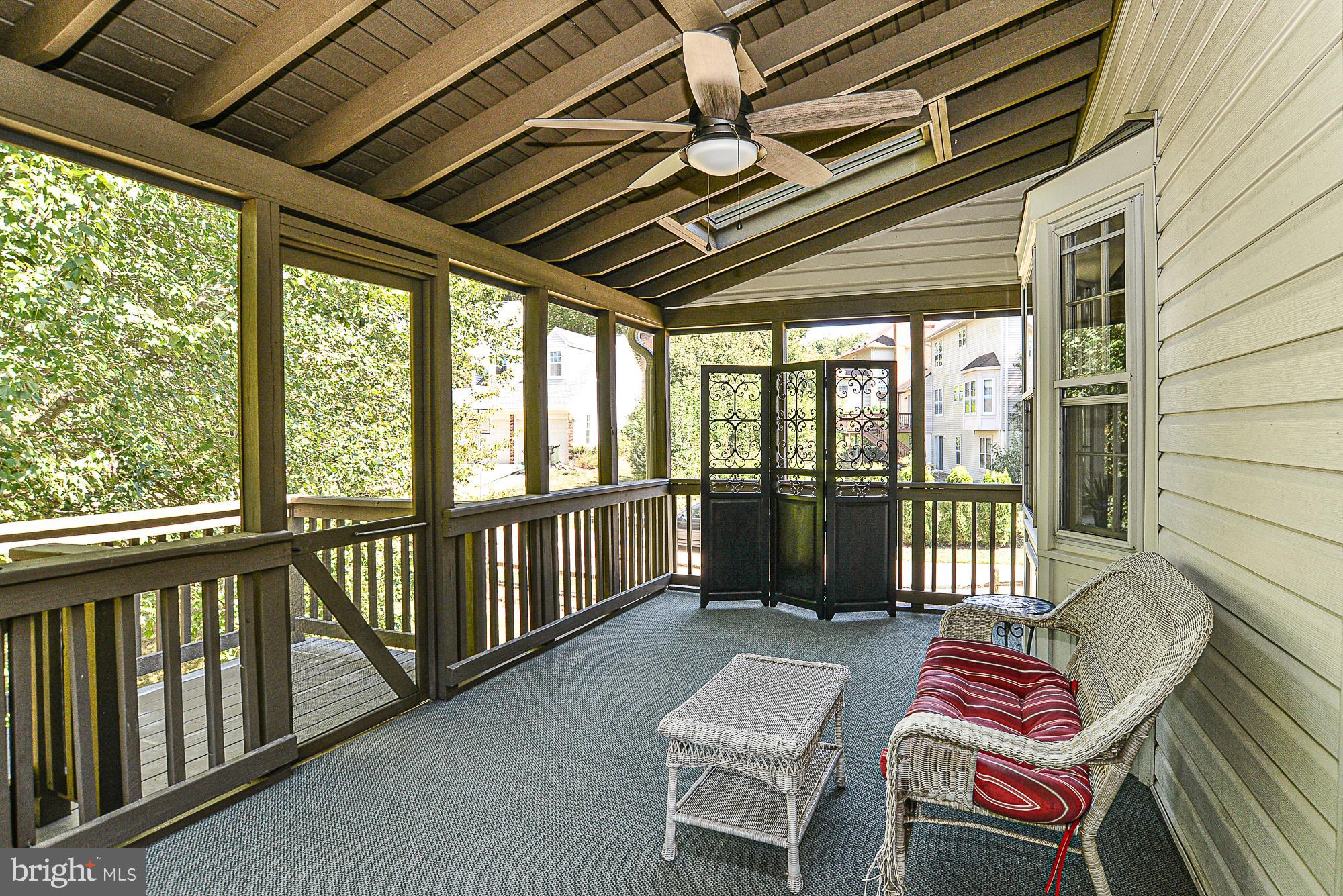 9106 Scott Street Springfield, VA 22153 - Photo 15 of 34 Huge screened porch has ceiling fan & 2 skylights!