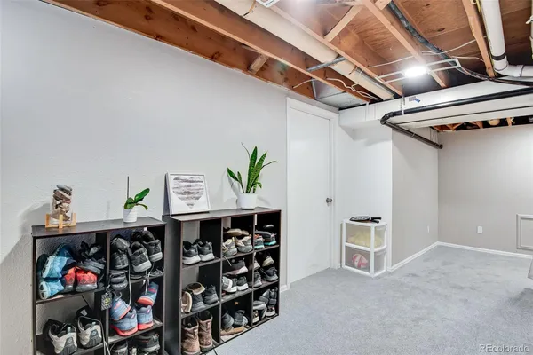 a view of storage and utility room