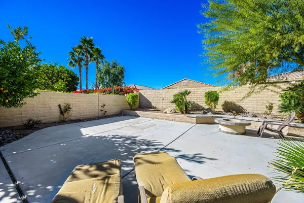 a view of an outdoor space and seating area