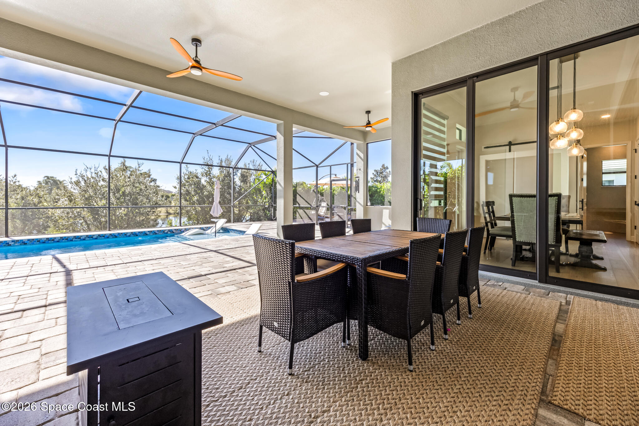 4055 Domain Court Melbourne, FL 32934 - Photo 37 of 49 a view of a dining room with furniture window and outside view