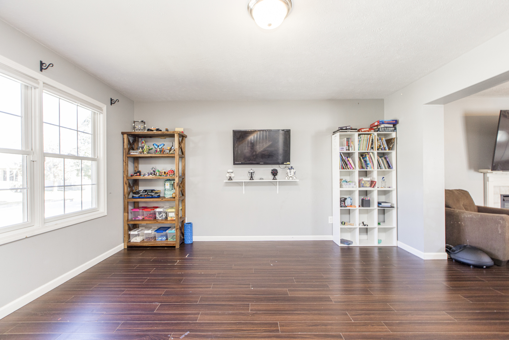 1111 Chippewa Street Normal, IL 61761 - Photo 8 of 35 a view of a livingroom with a flat screen tv and a window