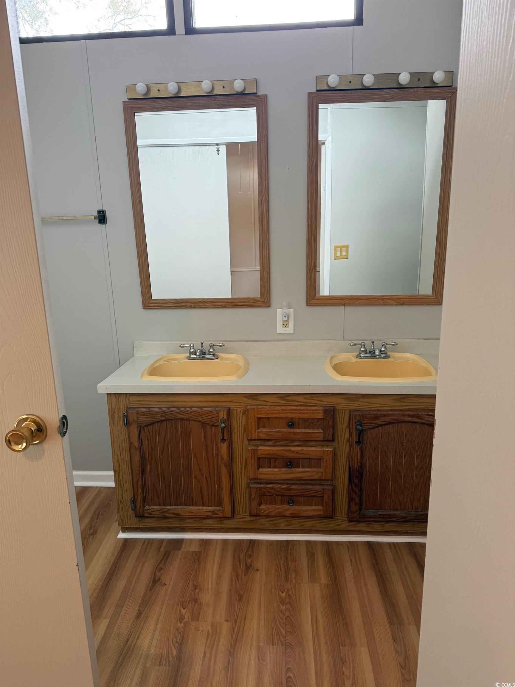 159 Crooked Island Circle Murrells Inlet, SC 29576 - Photo 15 of 20 Bathroom featuring double vanity and dark wood finished floors