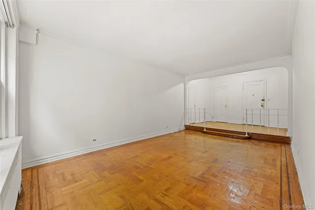 a view of a room with an empty space