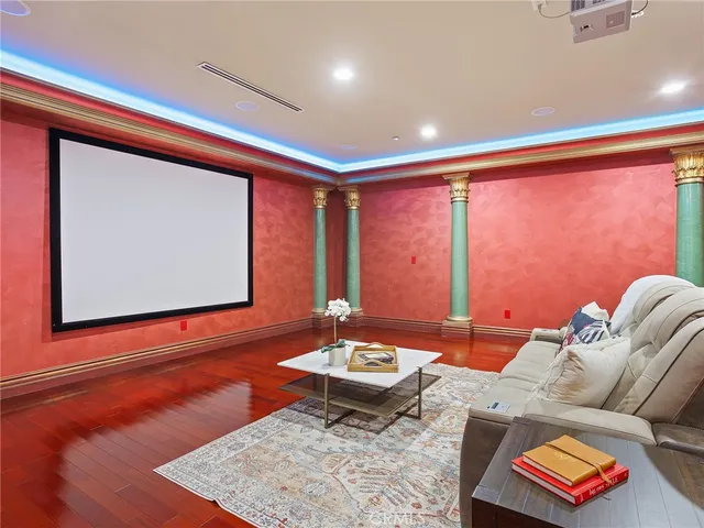 a workspace with furniture and a window