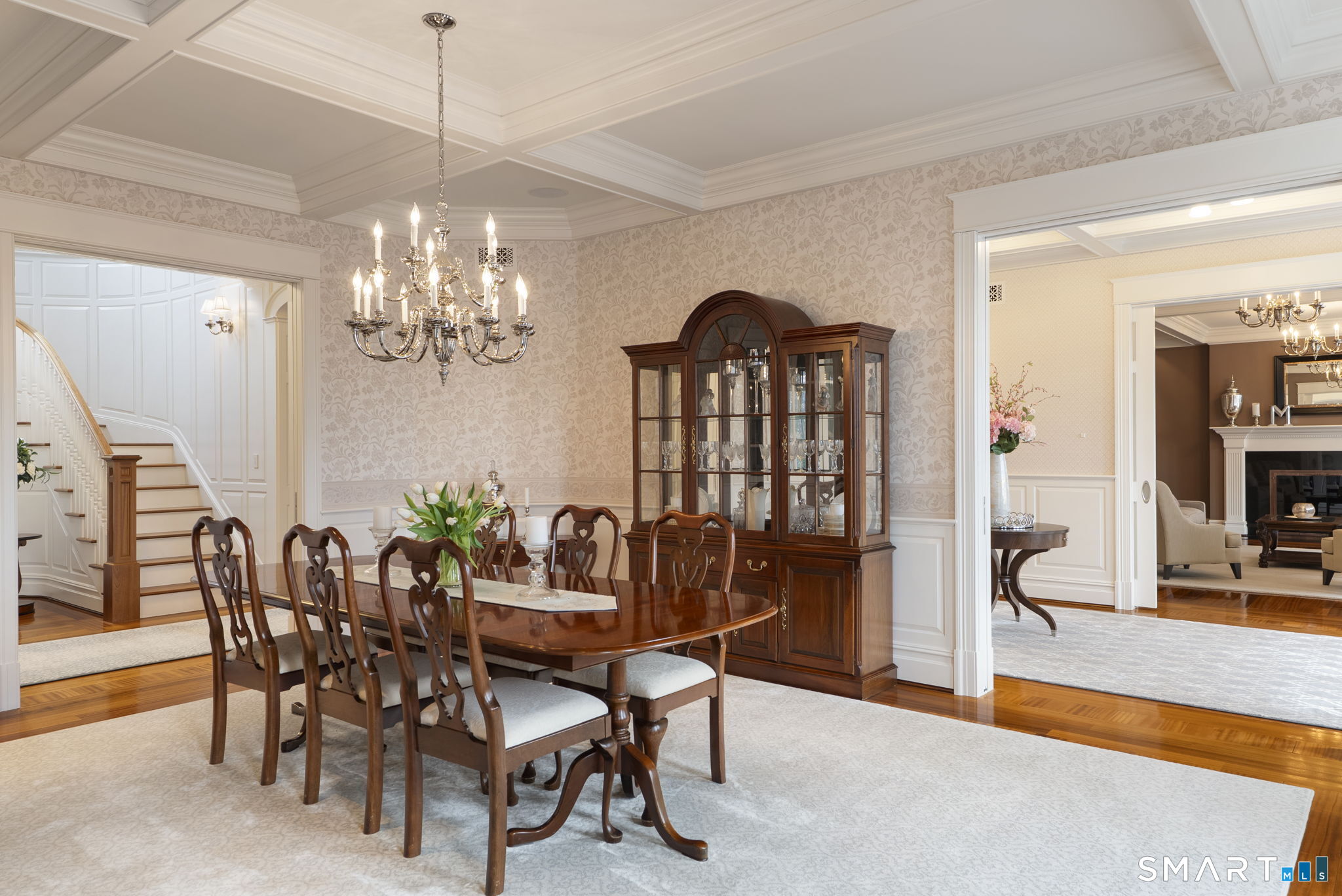 5 Viewpoint Lane Ellington, CT 06029 - Photo 11 of 40 a view of a dining room with furniture and chandelier