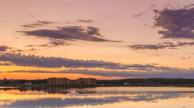 a view of lake with mountain