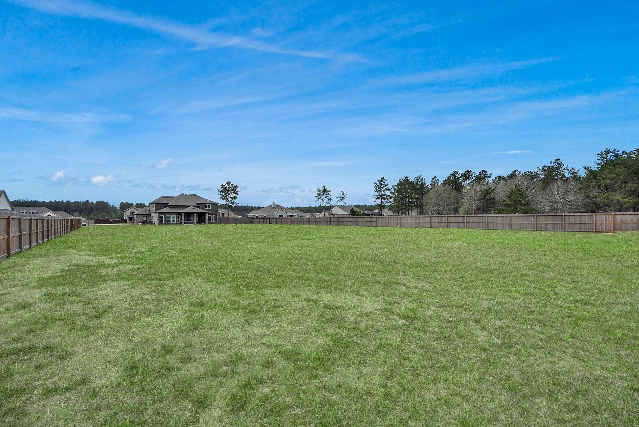 16735 Rockwall Street Conroe, TX 77303 - Photo 31 of 37 The expansive yard provides endless possibilities for outdoor living, whether you envision a garden, pool, workshop, or simply enjoying the privacy and room to roam that acreage living provides.