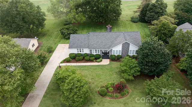 a aerial view of a house