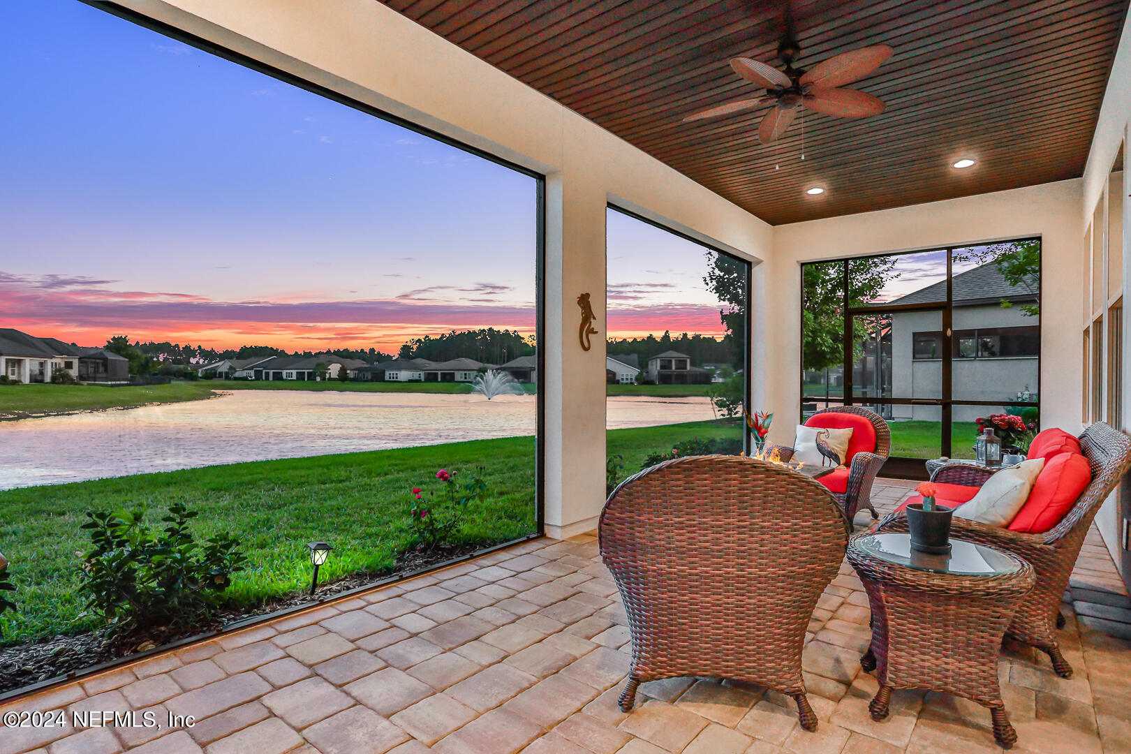 75 Hatter Drive Jacksonville, FL 32081 - Photo 2 of 45 a patio with water view fountain and a yard