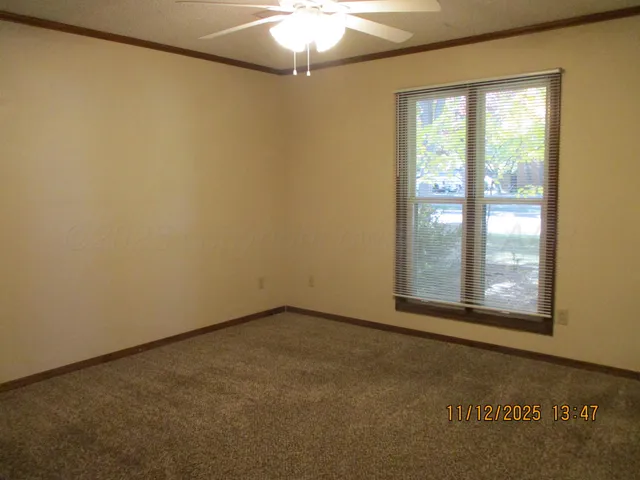 an empty room with a window