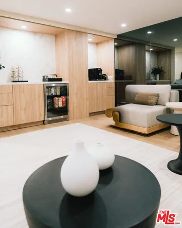 a living room with furniture and a couch