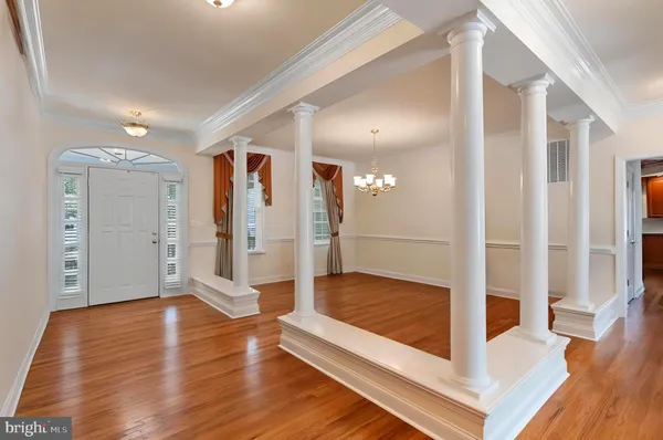 a view of livingroom with furniture and wooden floor