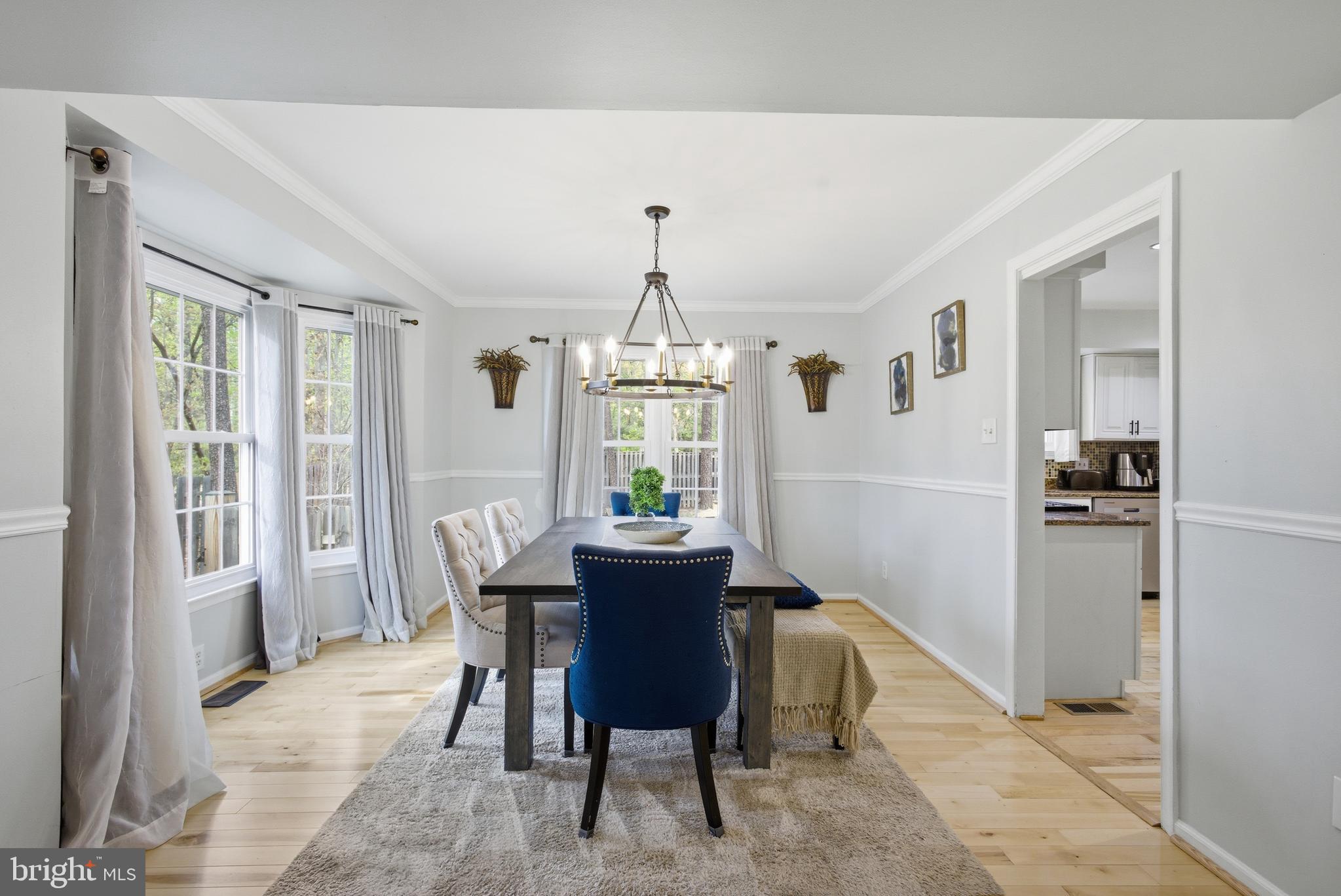 8664 Pohick Forest Court Springfield, VA 22153 - Photo 8 of 41 a view of a dining room with furniture window and outside view