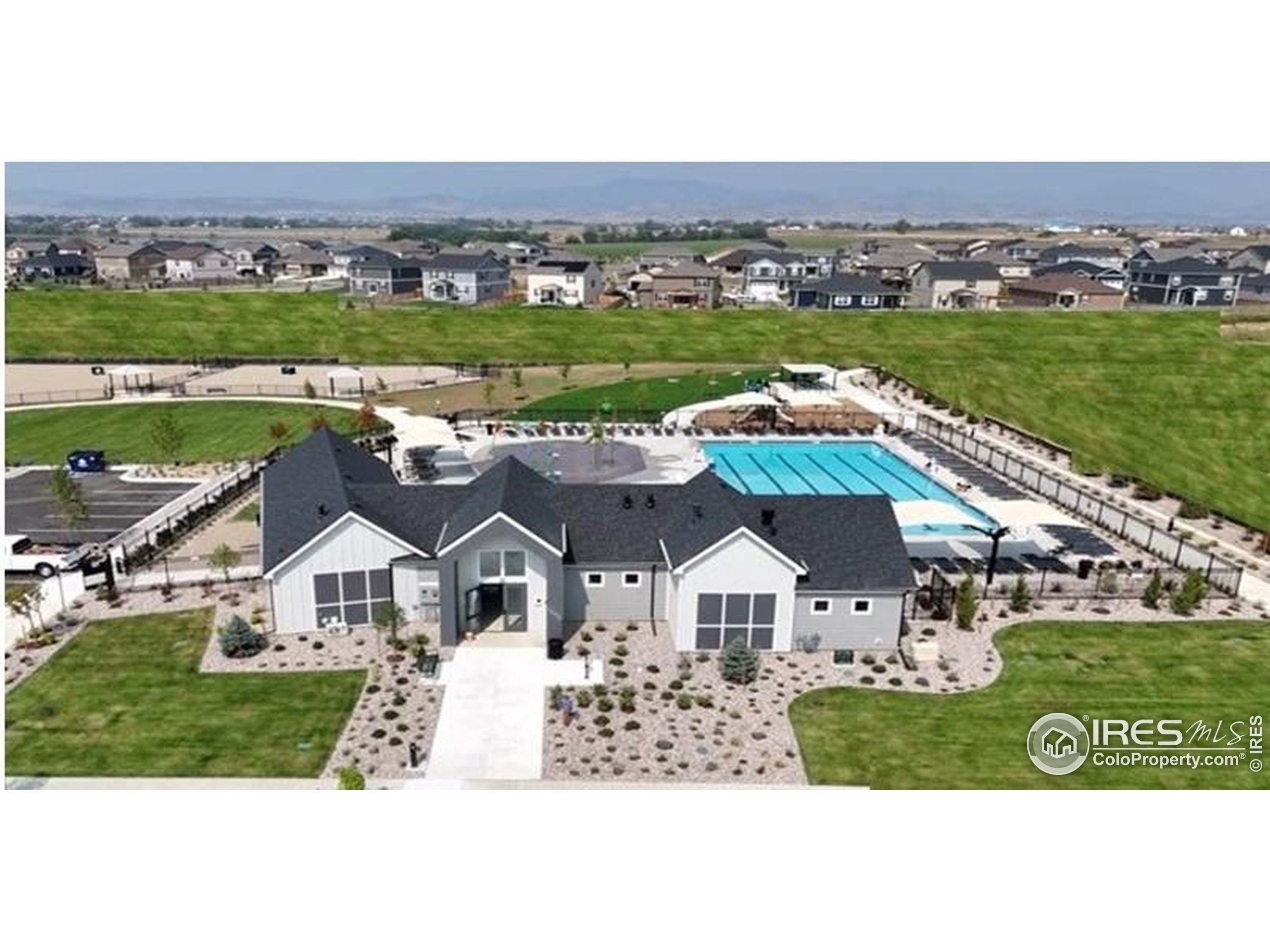 1894 Chaffee Crest Drive Berthoud, CO 80513 - Photo 26 of 31 an aerial view of residential houses with outdoor space and river