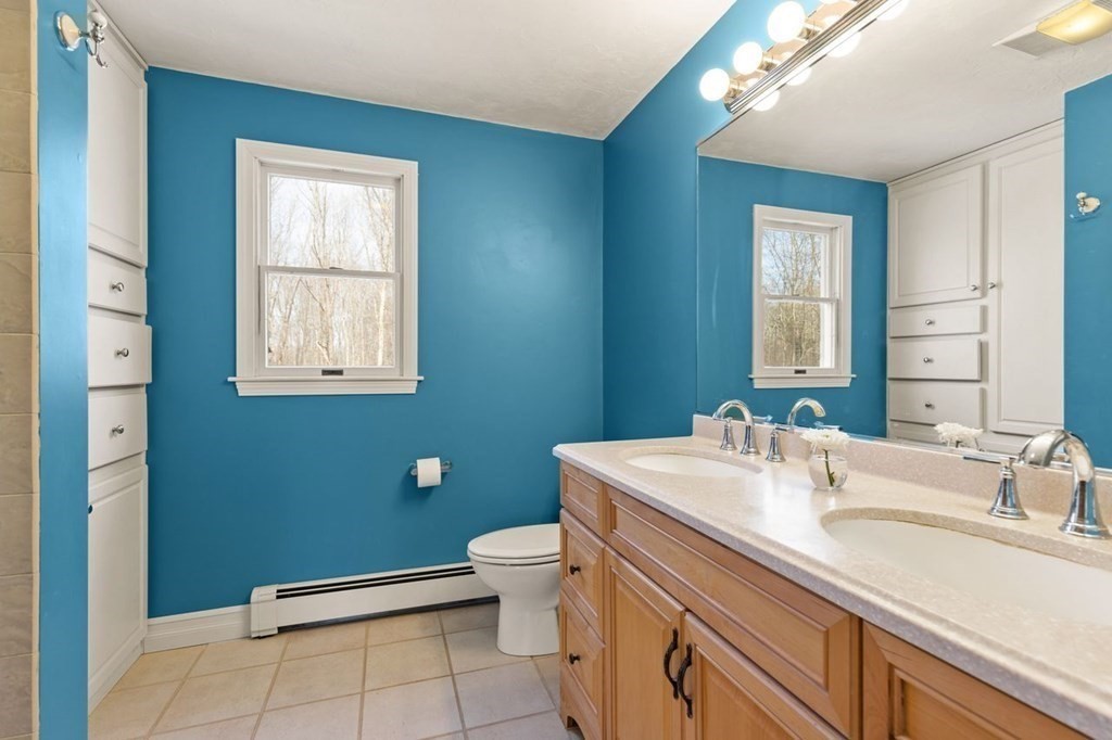 166 Edge Hill Road Sharon, MA 02067 - Photo 29 of 34 a bathroom with a sink a toilet and mirror